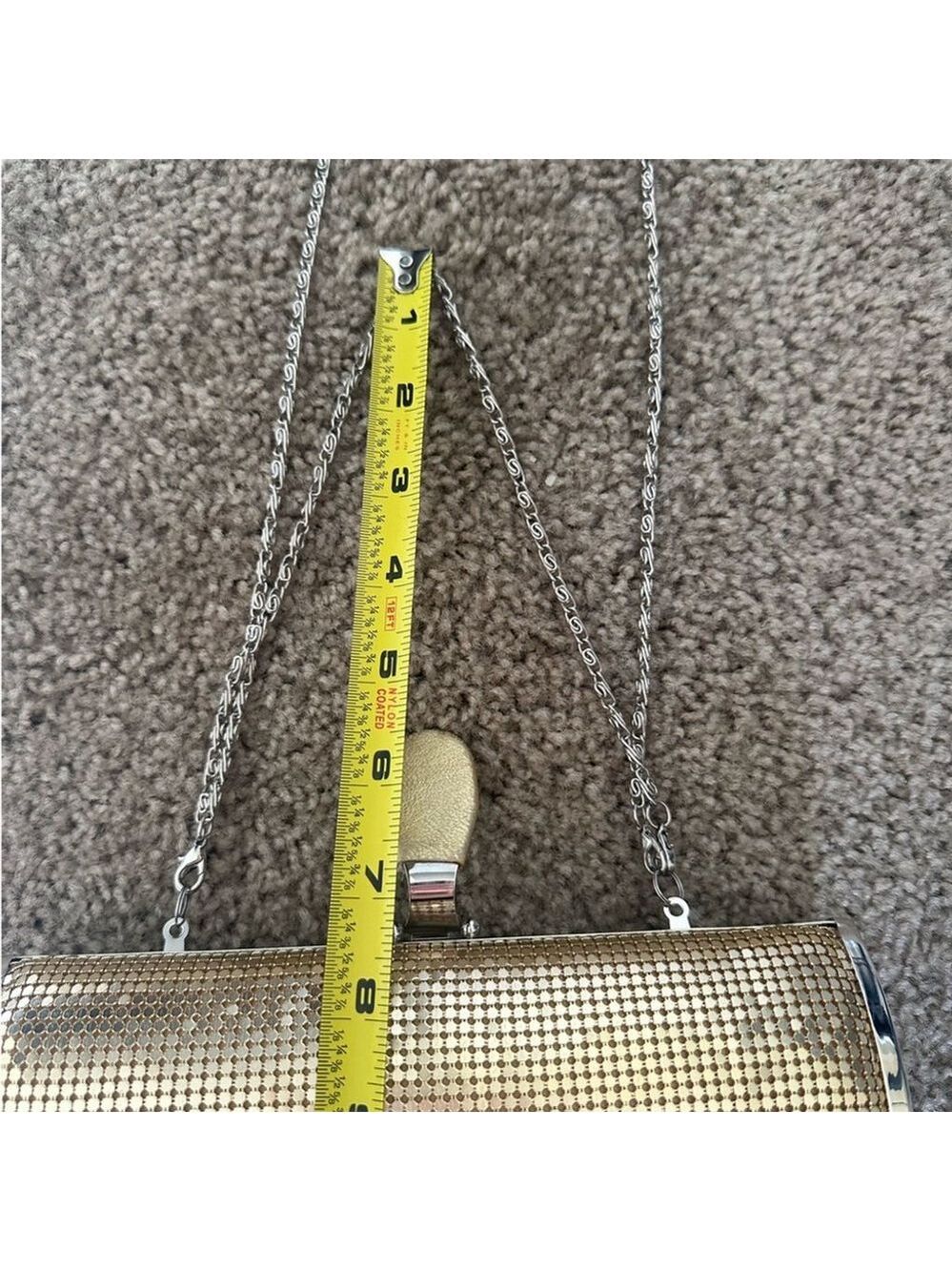 Hype Gold Disco Ball Cylinder Purse - Picture 7 of 10